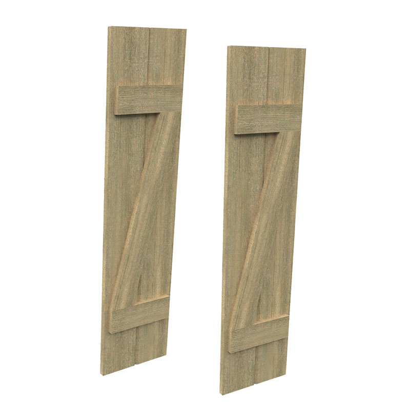 Fypon Urethane Timber Board & Z Batten Shutters 12"